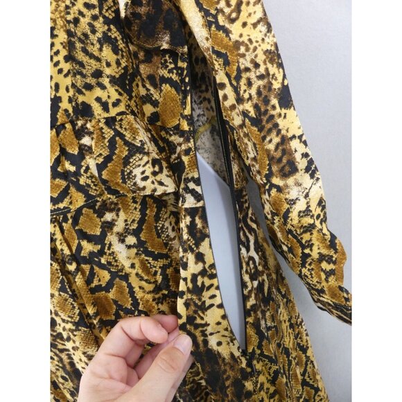 Ba&Sh Womens 0 US 4 Dress Lady Sahara Midi Snakeskin Ochre NWT - Picture 8 of 14